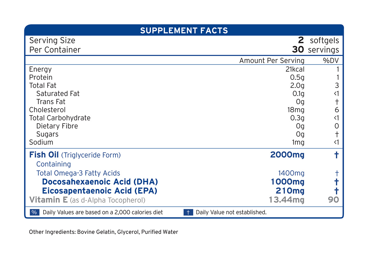 DHA Gold supplement facts